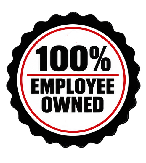 100% employee owned badge